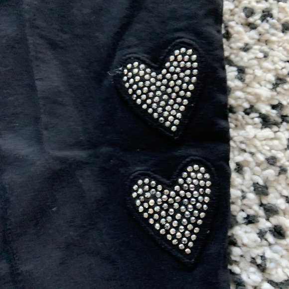 Girls black jeans with heart detail - Picture 5 of 10